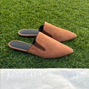 NWT Jenni Kayne Tan Suede Mules